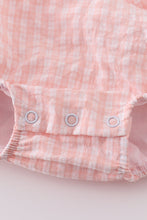 Load image into Gallery viewer, Premium Pink bunny embroidery gingham bubble
