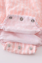 Load image into Gallery viewer, Premium Pink bunny embroidery gingham bubble
