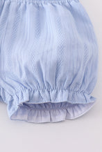 Load image into Gallery viewer, Premium Blue cross embroidery romper
