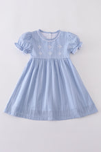 Load image into Gallery viewer, Premium Blue cross embroidery dress
