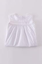 Load image into Gallery viewer, Premium white floral embroidery ruffle dress
