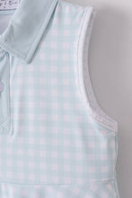 Load image into Gallery viewer, Blue active gingham dress set
