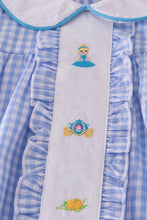 Load image into Gallery viewer, Blue princess pumpkin ruffle set
