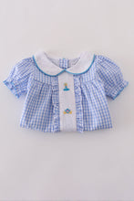Load image into Gallery viewer, Blue princess pumpkin ruffle set
