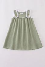 Load image into Gallery viewer, Premium sage ruffle dress
