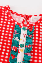 Load image into Gallery viewer, Platinum Red christmas plaid ruffle dress
