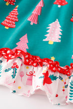 Load image into Gallery viewer, Platinum Red christmas tree plaid ruffle dress
