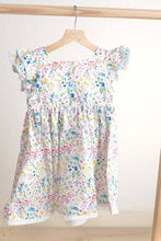 Load image into Gallery viewer, Floral easter bunny hand-smocked dress

