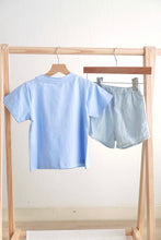 Load image into Gallery viewer, Blue easter bunny hand-smocked boy set
