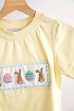 Load image into Gallery viewer, Mustard easter bunny egg french knot top
