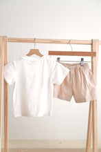 Load image into Gallery viewer, Khaki he is risen hand-smocked boy set
