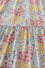 Load image into Gallery viewer, Platinum flroal print stripe tiered dress for adult
