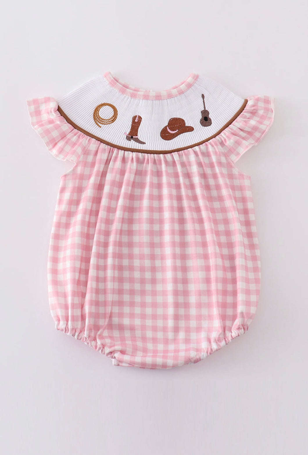 Western Smocked Pink Bubble