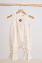 Load image into Gallery viewer, White hand embroidery floral lace jumpsuit
