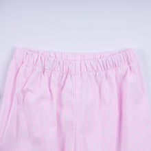 Load image into Gallery viewer, Pink christmas tree hand smocked ruffle pants set
