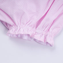 Load image into Gallery viewer, Pink princess hand smocked plaid bloomer set
