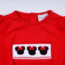 Load image into Gallery viewer, Red character hand smocked bubble
