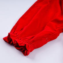 Load image into Gallery viewer, Red christmas tree hand smocked romper
