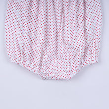 Load image into Gallery viewer, Red gingerbread hand smocked bubble
