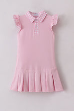 Load image into Gallery viewer, Pink active ruffle dress set
