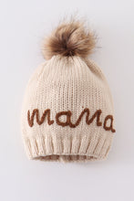 Load image into Gallery viewer, Hand embroidered pom pom beanie hat mommy&amp;me
