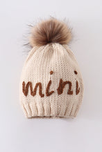 Load image into Gallery viewer, Hand embroidered pom pom beanie hat mommy&amp;me
