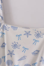 Load image into Gallery viewer, Blue seashell bow mom&amp;me dress
