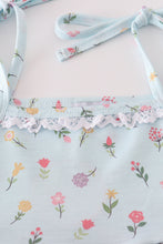 Load image into Gallery viewer, Blue floral ruffle dress
