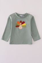 Load image into Gallery viewer, Sage turkey french knot top
