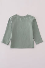 Load image into Gallery viewer, Sage turkey french knot top
