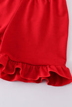 Load image into Gallery viewer, Blue plaid baseball embroidery girl set
