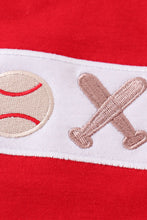 Load image into Gallery viewer, Blue plaid baseball embroidery boy set
