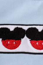 Load image into Gallery viewer, Blue character french knot top
