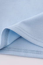 Load image into Gallery viewer, Blue character french knot top
