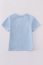 Load image into Gallery viewer, Blue character french knot top
