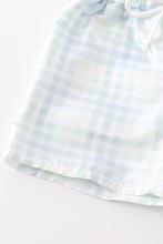 Load image into Gallery viewer, Green plaid boy trunk shorts

