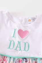 Load image into Gallery viewer, Floral I love dad embroidery dress
