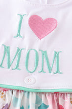 Load image into Gallery viewer, Floral I love mom embroidery dress
