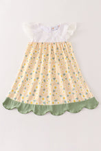 Load image into Gallery viewer, Yellow floral lace dress

