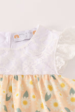 Load image into Gallery viewer, Yellow floral lace dress
