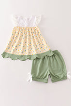 Load image into Gallery viewer, Yellow floral lace girl set
