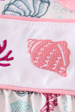 Load image into Gallery viewer, Pink shell embroidery girl set
