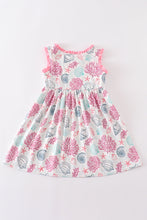Load image into Gallery viewer, Pink shell embroidery dress
