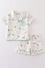 Load image into Gallery viewer, Sage duck girl pajamas set

