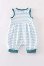 Load image into Gallery viewer, Blue stripe cow embroidery boy bubble
