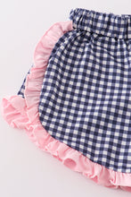 Load image into Gallery viewer, Pink fishing puppy applique girl set
