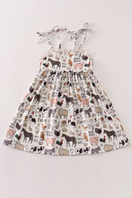 Load image into Gallery viewer, Beige farm strap dress
