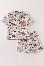 Load image into Gallery viewer, Beige farm boy pajamas set
