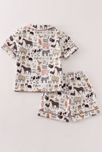 Load image into Gallery viewer, Beige farm boy pajamas set
