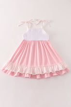Load image into Gallery viewer, Pink cow embroidery dress
